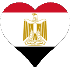 Drapeaux Afrique Egypte Coeur 