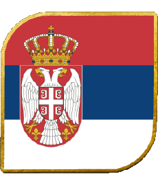 Bandiere Europa Serbia Quadrato 