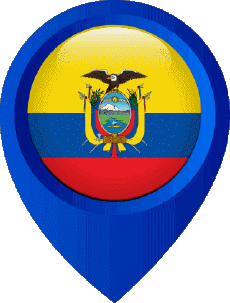 Flags America Ecuador Location Pin 