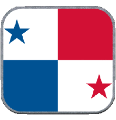 Drapeaux Amériques Panama Carré 