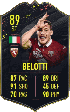 Multimedia Videospiele F I F A - Karten Spieler Italien Andrea Belotti 