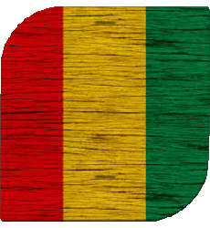 Drapeaux Afrique Guinée Carré 