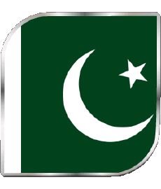 Bandiere Asia Pakistan Quadrato 