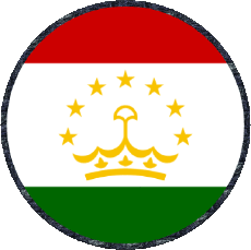 Drapeaux Asie Tadjikistan Rond 