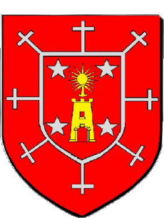 Blasón-Banderas Francia Departamentos - Ciudades 48 BADAROUX Blasón