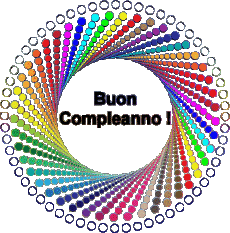 Messages Italian Buon Compleanno Astratto - Geometrico Transparent Background 002 