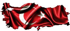 Drapeaux Asie Turquie Carte 