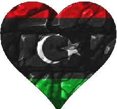 Bandiere Africa Libia Cuore 