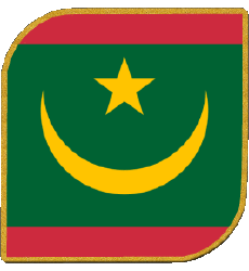 Bandiere Africa Mauritania Quadrato 