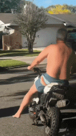 Umorismo -  Fun Trasporti Moto Route Gamelles Fail 02 