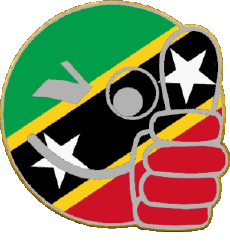 Flags America Saint Kitts and Nevis Smiley - OK 