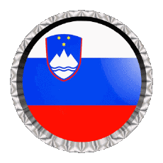 Fahnen Europa Slowenien Rund - Ringe 