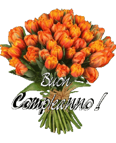 Messages Italian Buon Compleanno Floreale Transparent Background 012 
