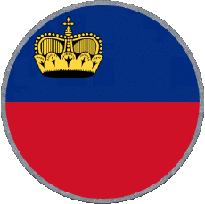 Flags Europe Liechtenstein Round 
