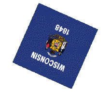 Fahnen Amerika U.S.A - States Wisconsin Kugel - Würfel 