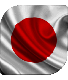 Bandiere Asia Giappone Quadrato 