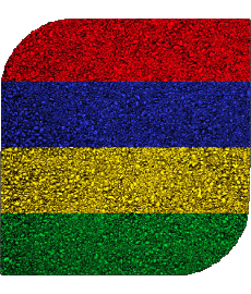 Flags Africa Mauritius Square 