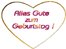 Messages Allemand Alles Gute zum Geburtstag Herz 001 