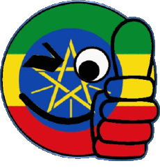 Drapeaux Afrique Ethiopie Smiley - OK 