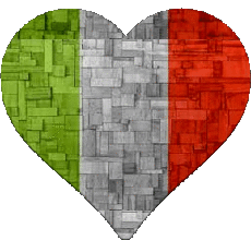 Drapeaux Europe Italie National Coeur 