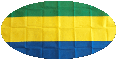 Flags Africa Gabon Oval 01 