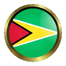 Drapeaux Amériques Guyana Rond - Anneaux 