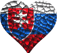 Fahnen Europa Slowakei Herz 