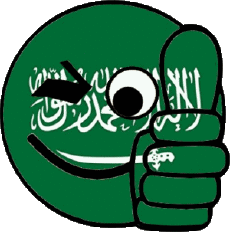 Drapeaux Asie Arabie Saoudite Smiley - OK 