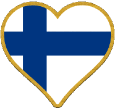 Fahnen Europa Finnland Herz 