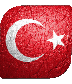 Drapeaux Asie Turquie Carré 