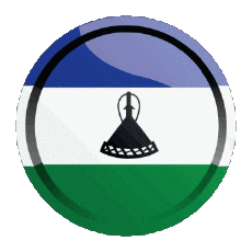 Bandiere Africa Lesotho Rotondo - Anelli 