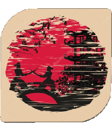 Bandiere Asia Giappone Quadrato 