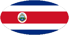 Fahnen Amerika Costa Rica Oval 01 