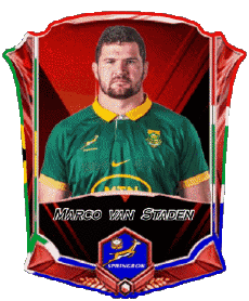 Sports Rugby - Joueurs Afrique du Sud Equipe 2025 Marco van Staden 