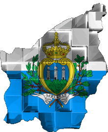 Banderas Europa San Marino Mapa 