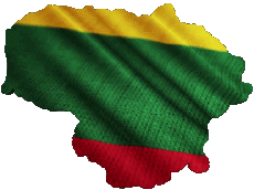 Flags Europe Lithuania Map 