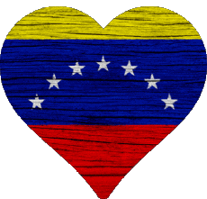 Banderas América Venezuela Corazón 