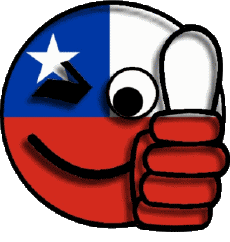 Drapeaux Amériques Chili Smiley - OK 