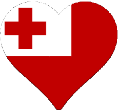 Fahnen Ozeanien Tonga Herz 