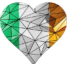 Banderas Europa Irlanda Corazón 