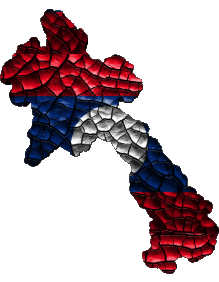Flags Asia Laos Map 