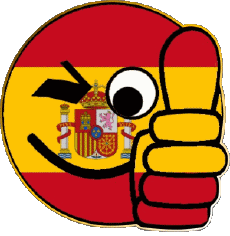Drapeaux Europe Espagne Smiley - OK 