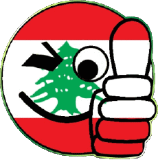 Flags Asia Lebanon Smiley - OK 