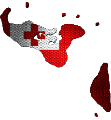 Drapeaux Océanie Tonga carte 