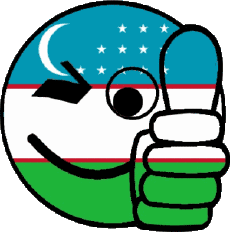 Bandiere Asia Uzbekistan Faccina - OK 