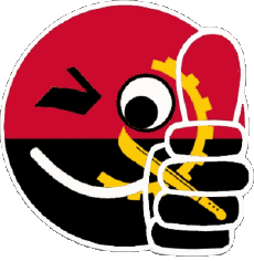 Fahnen Afrika Angola Smiley - Ok 