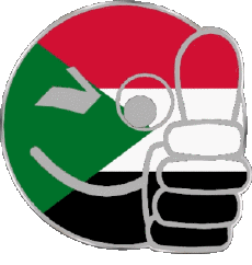 Fahnen Afrika Sudan Smiley - OK 
