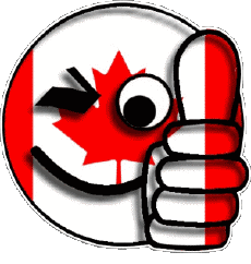Flags America Canada Smiley - OK 