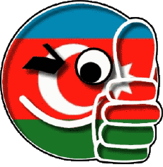 Bandiere Asia Azerbaijan Faccina - OK 