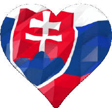 Bandiere Europa Slovacchia Cuore 